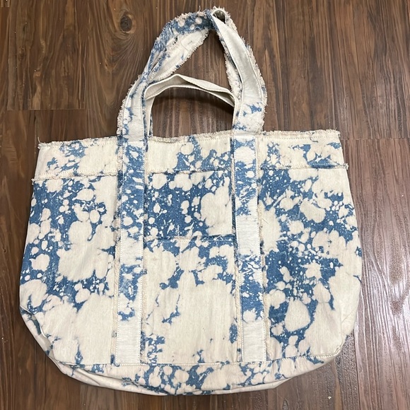 Zara Denim Tie Dye Maxi Tote - Picture 2 of 12